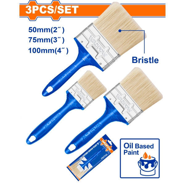 Bộ 3 cọ sơn dầu 2', 3', 4' Wadfow WPB1932