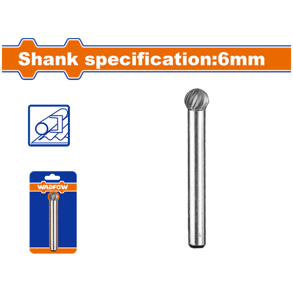 Mũi mài cacbua Tungsten 6x8mm (tròn) Wadfow WYE3K02