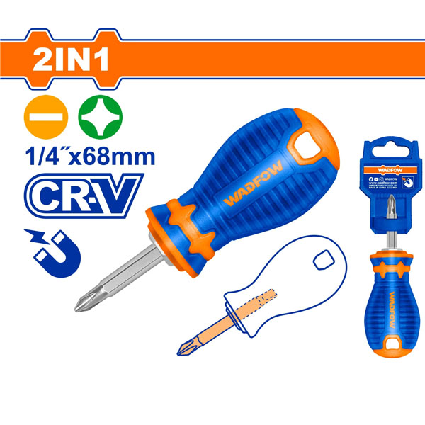 Tua vít dẹp & bake 1/4'x68mm 2 trong 1 WadFow WSS45M1